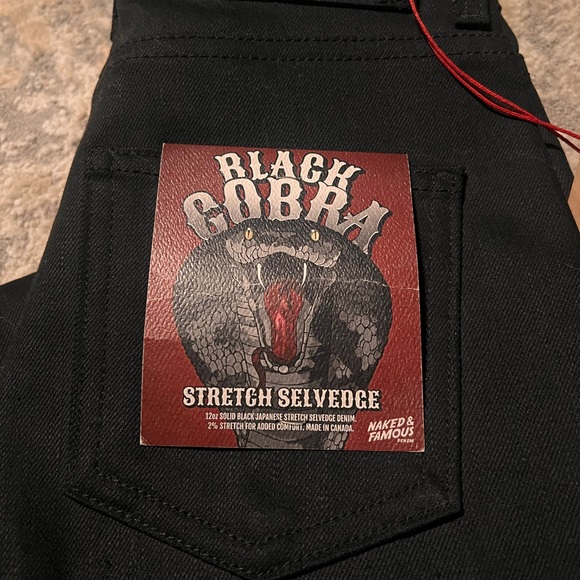 Naked & Famous Black Cobra High Skinny - Picture 2 of 6